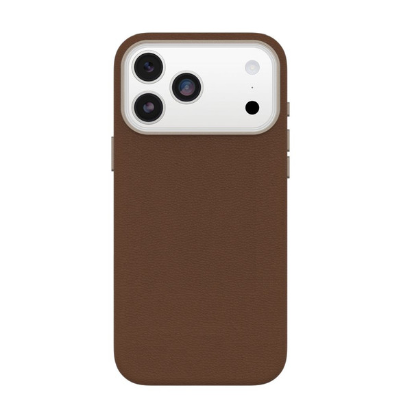 For iPhone 17 Pro Max OtterBox Symmetry Compatible with MagSafe Cactus Leather Case with Camera Control Brown | iCoverLover Australia