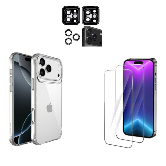 iCoverLover For iPhone 17 Pro Case + 2X Screen + 2X Camera Lens Protectors | iCoverLover Australia