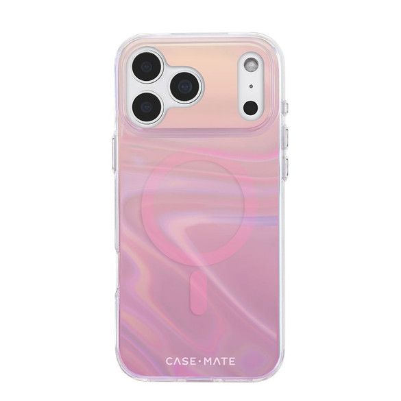 For iPhone 17 Pro Max Case-Mate Peach Bubble Compatible with MagSafe Cover Iridescent | iCoverLover Australia