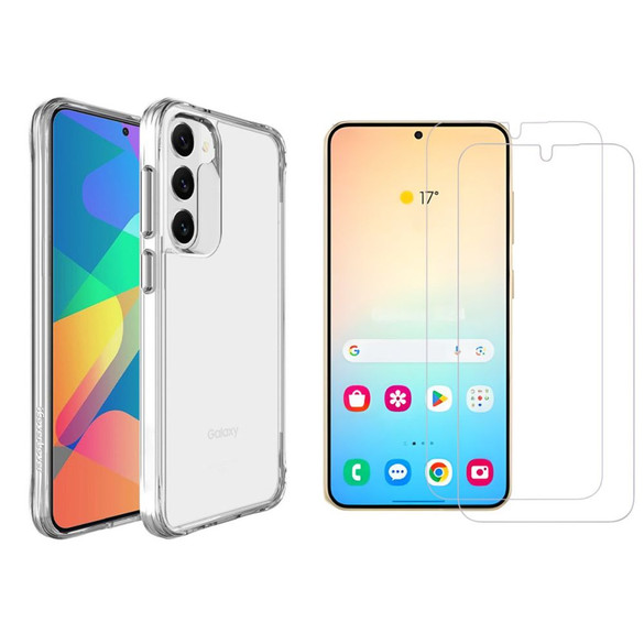 iCoverLover For Samsung Galaxy S24 Case + [2-Pack] Tempered Glass Screen Protectors, Clear | iCoverLover Australia