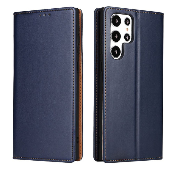 For Samsung Galaxy S22 Ultra Case Leather Flip Wallet Folio Cover Blue | iCoverLover Australia