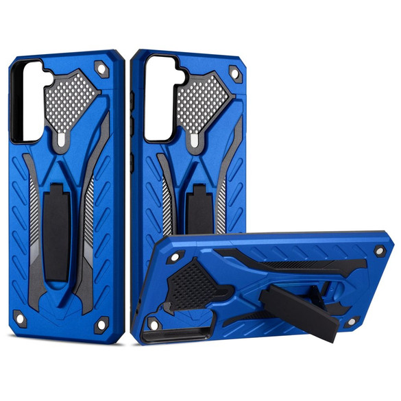 For Samsung Galaxy S22 Case Armour Shockproof Tough Cover with Kickstand Blue | iCoverLover Australia