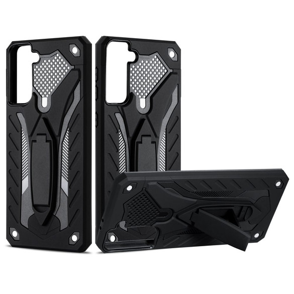 For Samsung Galaxy S22+ Plus Case Armour Shockproof Tough Cover with Kickstand Black | iCoverLover Australia