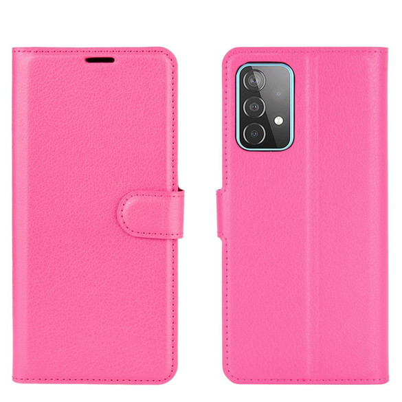 For Samsung Galaxy A52 5G/4G Lychee Folio Protective Case, Kickstand, Wallet, Rose red | iCoverLover Australia