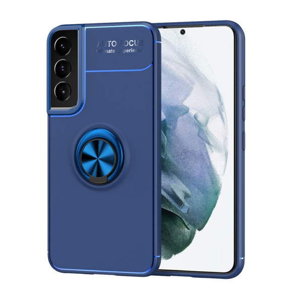 For Samsung Galaxy S22+ 5G Case Metal Ring Holder Protective TPU Cover, Blue | iCoverLover Australia