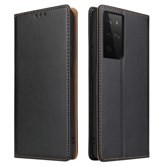 For Samsung Galaxy S21 Ultra Case Leather Flip Wallet Folio Cover Black | iCoverLover Australia