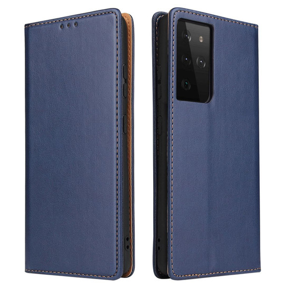 For Samsung Galaxy S21 Ultra Case Leather Flip Wallet Folio Cover Blue | iCoverLover Australia