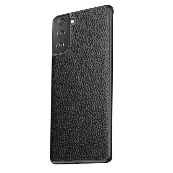 For Samsung Galaxy S21+ Plus Case Genuine Leather Slim Protective Cover Black | iCoverLover Australia