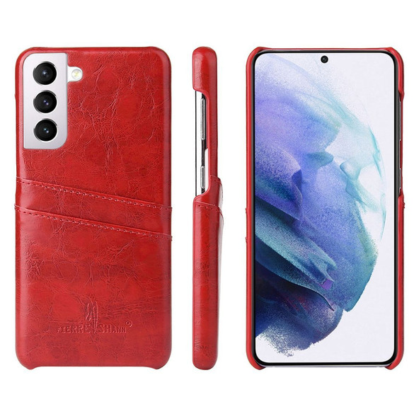 For Samsung Galaxy S21+ Plus Case Deluxe Leather Protective Cover Red | iCoverLover Australia