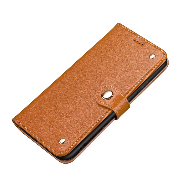 For Samsung Galaxy S20+ Plus Case Genuine Leather Luxury Wallet Case Light Brown | iCoverLover Australia