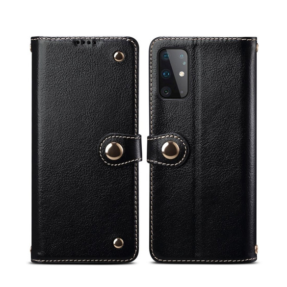 For Samsung Galaxy S20 Case Genuine Leather Luxury Wallet Case Black | iCoverLover Australia