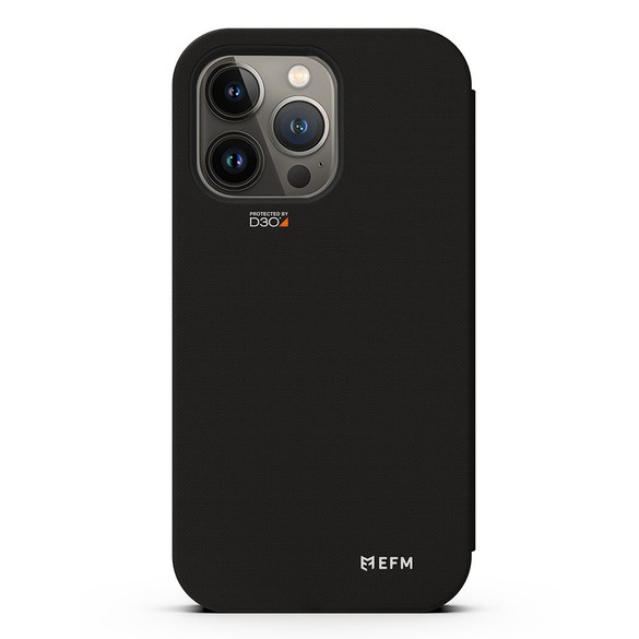 EFM Miami Leather Wallet Case Armour with D3O , For iPhone 13 Pro Max, Smoke Black | iCoverLover Australia