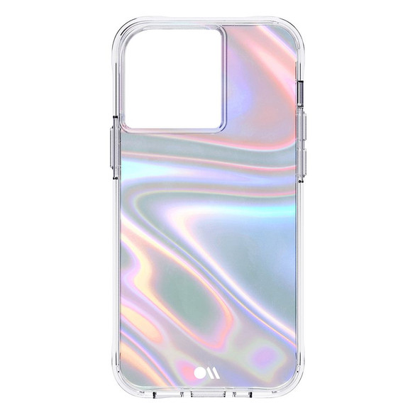 For iPhone 13 Pro Case-Mate Soap Bubble Antimicrobial Cover Iridescent | iCoverLover Australia