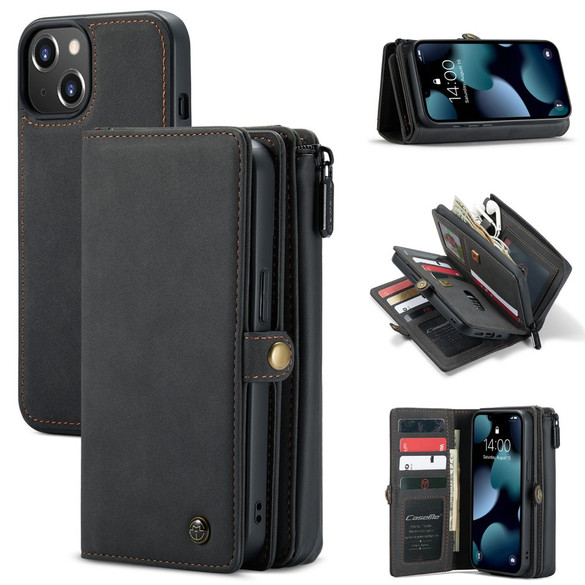 For iPhone 13 mini Case, Wallet PU Leather Detachable Flip Cover, Black | iCoverLover Australia