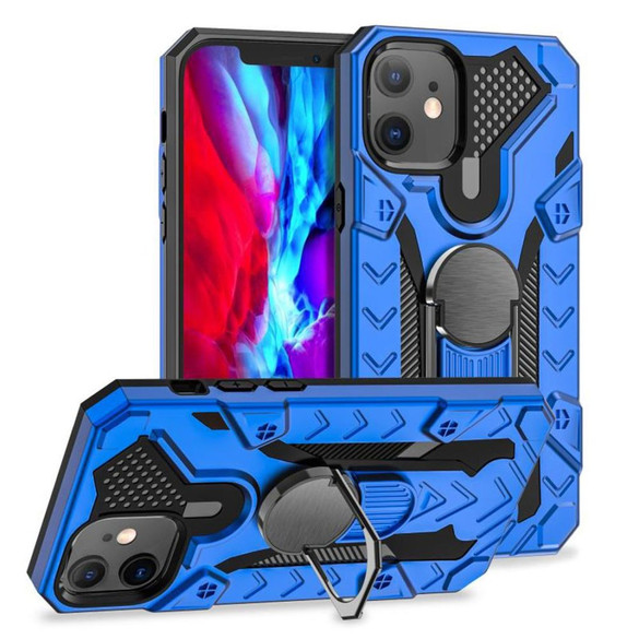 For iPhone 13 Case Tough Protective Cover Magnetic Ring Holder Blue | iCoverLover Australia