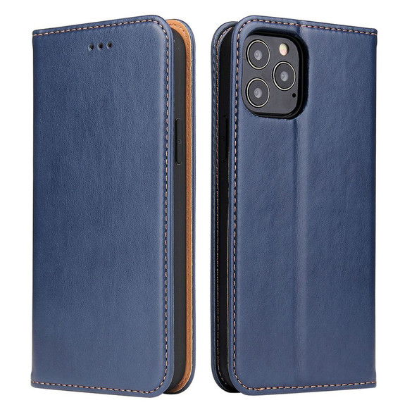 For iPhone 12/12 Pro (6.1in) Case Leather Flip Wallet Folio Cover with Stand Blue | iCoverLover Australia