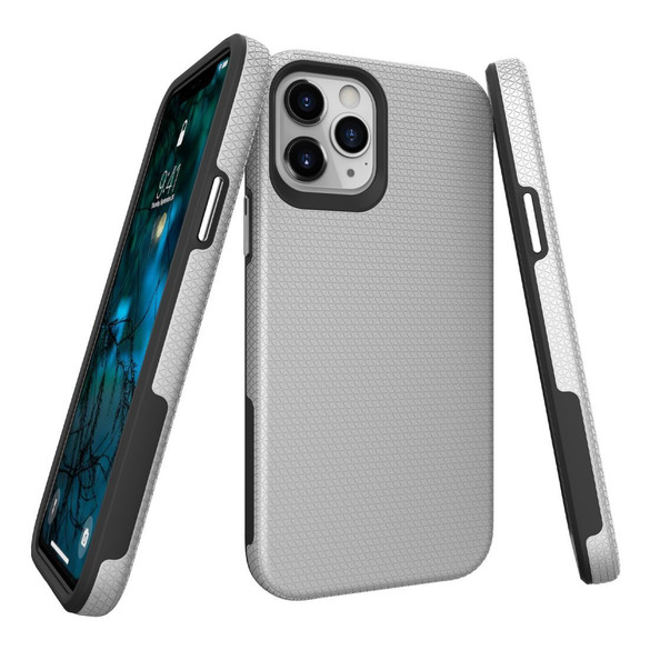 For iPhone 12/12 Pro (6.1in) Case Armour Shockproof Strong Light Slim Cover Silver | iCoverLover Australia