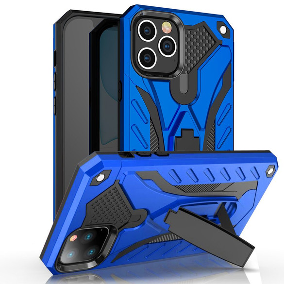 For iPhone 12 Pro Max (6.7in) Case, Armour Strong Shockproof Tough Cover with Kickstand, Blue | iCoverLover Australia