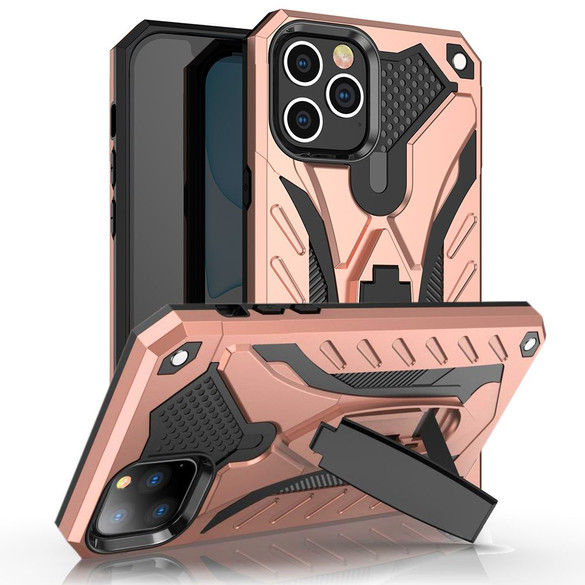 For iPhone 12 Pro Max (6.7in) Case, Armour Strong Shockproof Tough Cover with Kickstand, Rose Gold | iCoverLover Australia