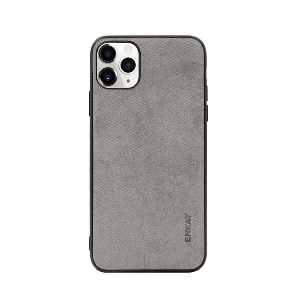 For iPhone 11 Pro Max Case Fabric Texture Soft Slim Protective Fashionable Cover Grey | iCoverLover Australia
