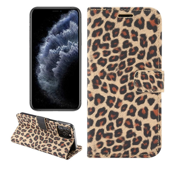 For iPhone 12 Pro Max Case Leopard Print Pattern Folio PU Leather Case,Card Slot and Holder, Brown | iCoverLover Australia