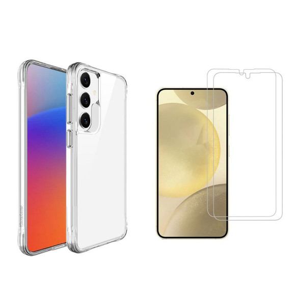 iCoverLover For Samsung Galaxy S25 Case + [2-Pack] Tempered Glass Screen Protectors, Clear | iCoverLover Australia