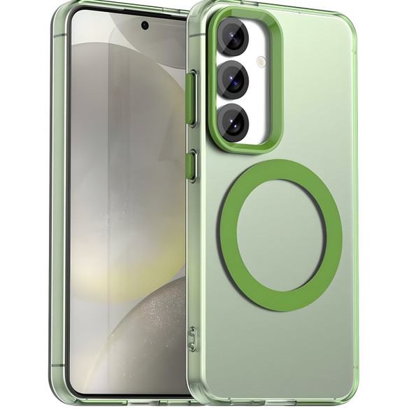 For Samsung Galaxy S25+ Plus 5G Case - Durable Acrylic + TPU, MagSafe Compatible Scratch-Resistant Cover, Green | iCoverLover Australia