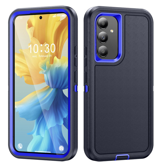 For Samsung Galaxy S24+ Plus 5G Case, 3-Layer Shock-Absorbent Protective Cover, Dark Blue + Plus Royal Blue | iCoverLover Australia