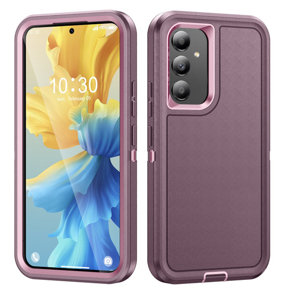 For Samsung Galaxy S24+ Plus 5G Case, 3-Layer Shock-Absorbent Protective Cover, Purple + Plus Pink | iCoverLover Australia