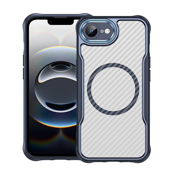 For iPhone 17e Compatible with MagSafe Case – Sleek Carbon Fiber Design for Secure Grip & Protection, Blue | iCoverLover.com.au