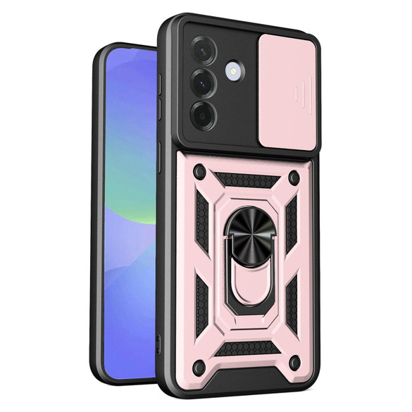 For Samsung Galaxy A37 5G Case | Sliding Camera Cover & Magnetic Ring Stand, Rose Gold | iCoverLover Australia