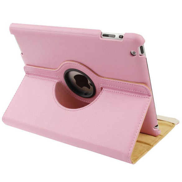 Pink Rotatable Leather Smart Function iPad 2 / iPad 3 / iPad 4 Case | Leather iPad 2, 3, 4 Cases | Smart iPad 2, 3, 4 Covers | iCoverLover