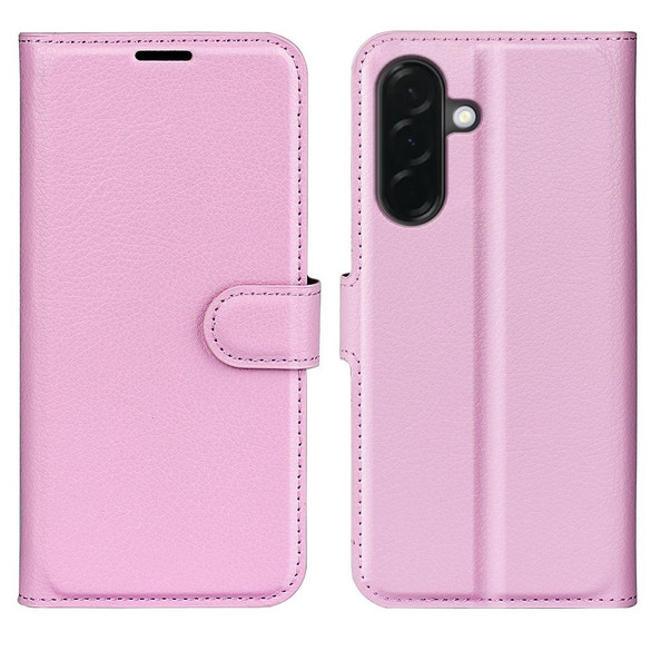 For Samsung Galaxy A37 5G Case | Lychee Texture PU Leather Wallet Cover, Pink | iCoverLover Australia