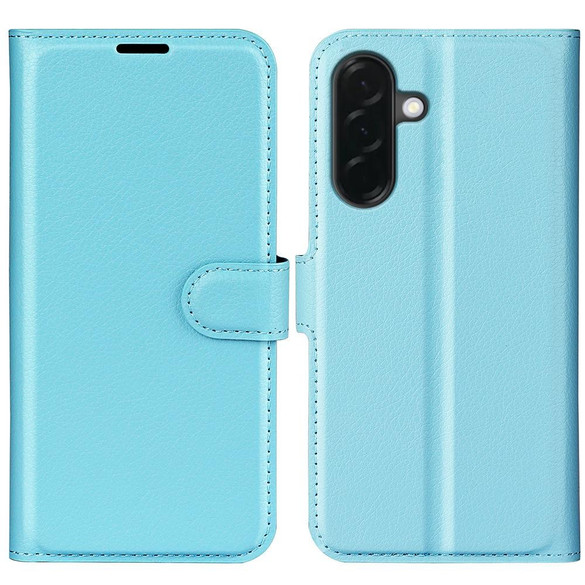 For Samsung Galaxy A57 5G Case | Litchi Texture PU Leather Wallet Cover, Blue | iCoverLover Australia
