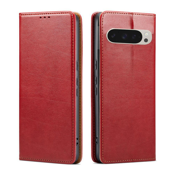 Fierre Shann Wallet Case for Google Pixel 9 Pro - Red | iCoverLover