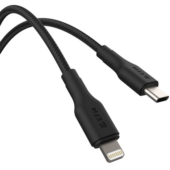 EFM Lightning Charging Cable - Black | iCoverLover
