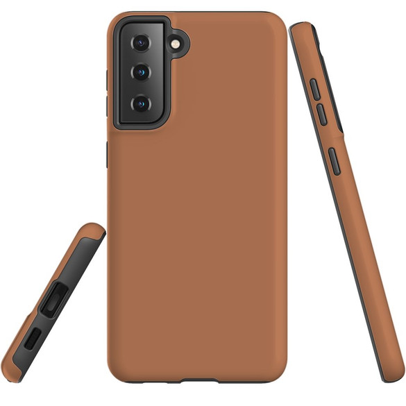 Samsung Galaxy S22+ Plus PU Leather-Style Case - Brown | iCoverLover
