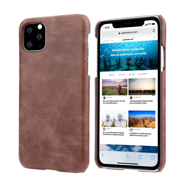 Fierre Shann Back Case for iPhone 11 - Coffee | iCoverLover