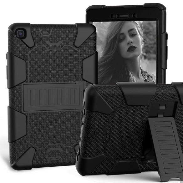 Rugged Armor Case for Samsung Galaxy Tab A 8.0in (2019) - Black | iCoverLover