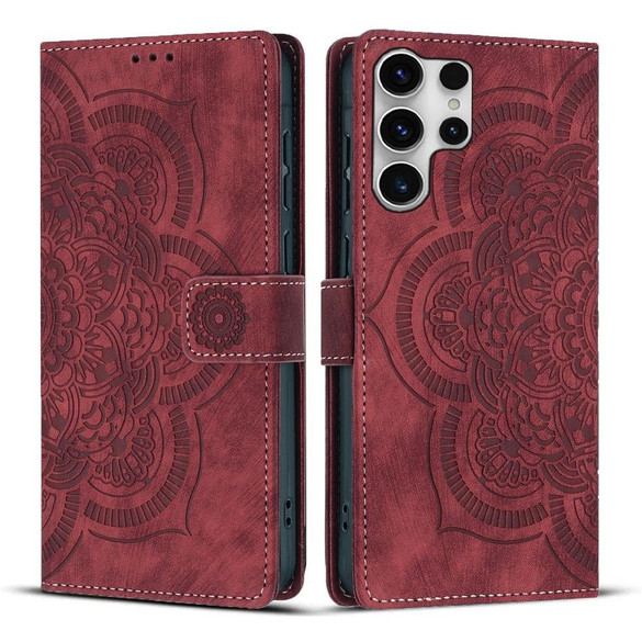 Samsung Galaxy S25 Ultra Red Wallet Case | iCoverLover