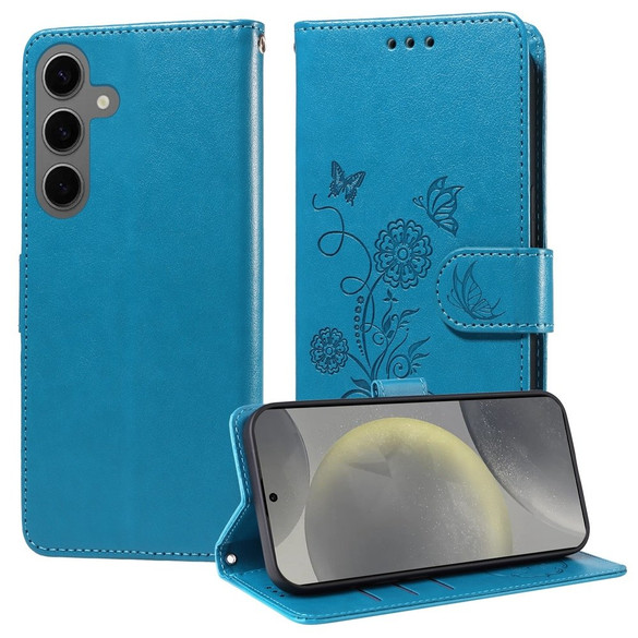 Samsung Galaxy S25 Blue Wallet Case | iCoverLover