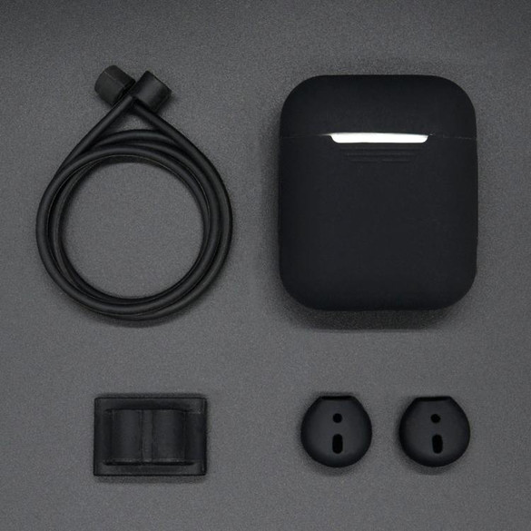 Black Protective Case for Apple AirPods 1st Gen | iCoverLover