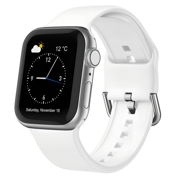 White Silicone Strap for Apple Watch Series 1 42-mm | iCoverLover