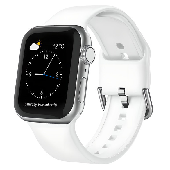 White Watch Strap for Apple Watch SE (3rd Gen) 40-mm | iCoverLover