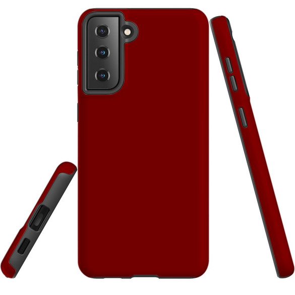 Armor Case for Samsung Galaxy S21 - Maroon Red | iCoverLover