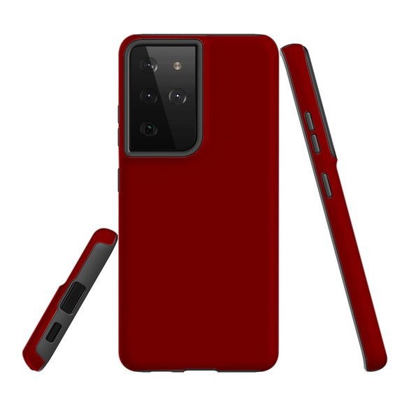 Armor Case for Samsung Galaxy S21 Ultra - Maroon Red | iCoverLover