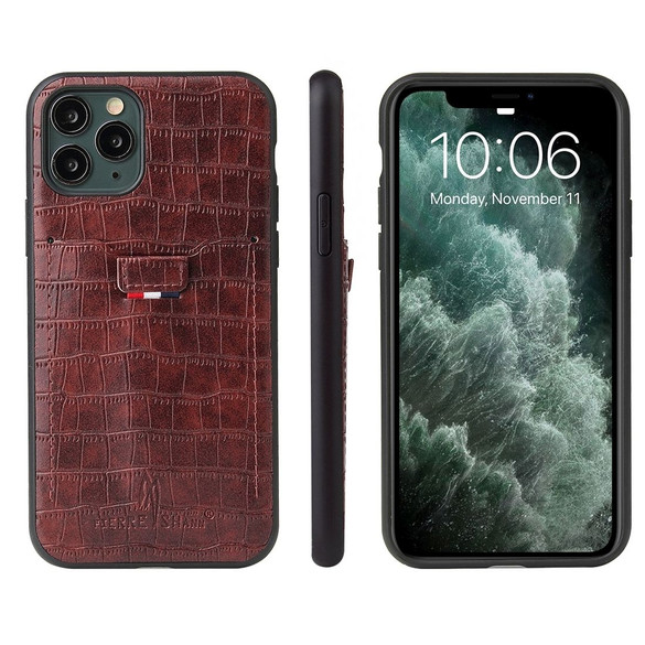 Fierre Shann iPhone 11 Pro Max Back Case - Brown | iCoverLover