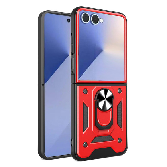 For Samsung Galaxy Z Flip8 Case - Magnetic Armor Ring Stand | Red