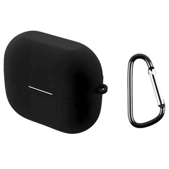 For Samsung Galaxy Buds 3 Pro Case, Protective Silicone Cover, Carabiner Hook, Black | iCoverLover.com.au