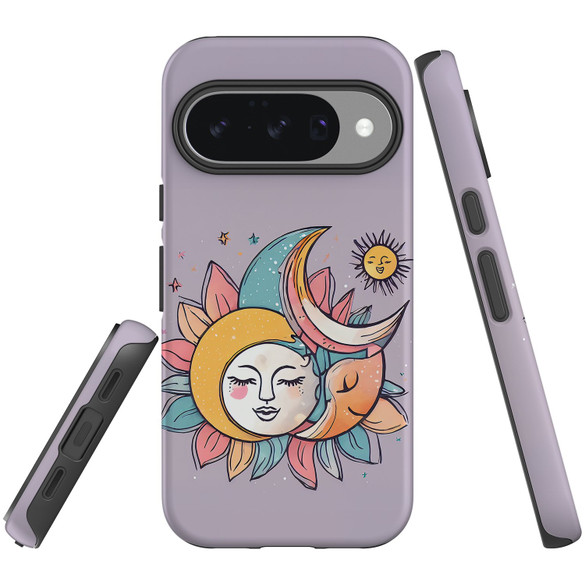 For Google Pixel 11 Case, Tough Protective Cover, Sleeping Moon | iCoverLover Australia